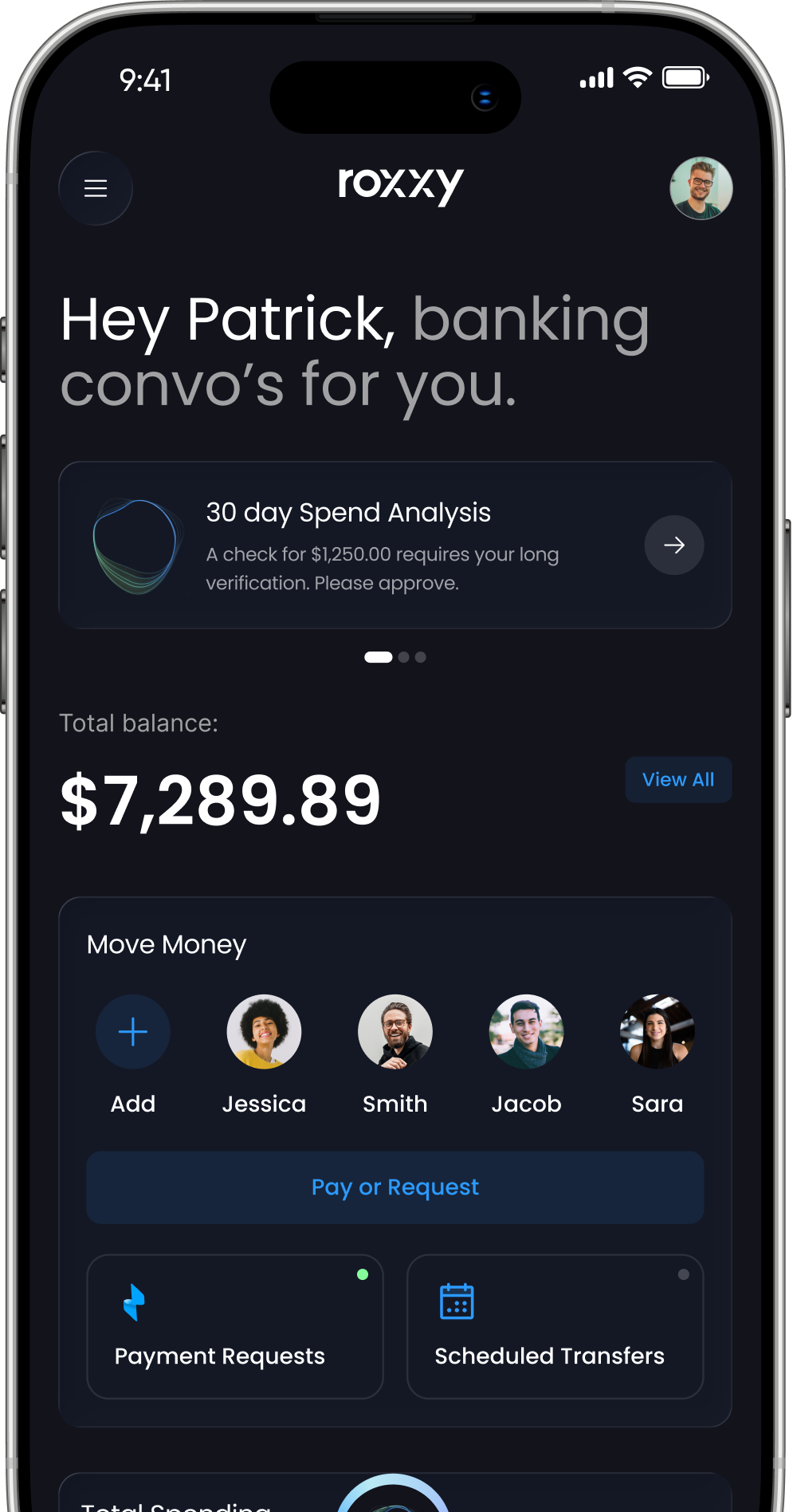 Roxxy Instant Pay on iPhone